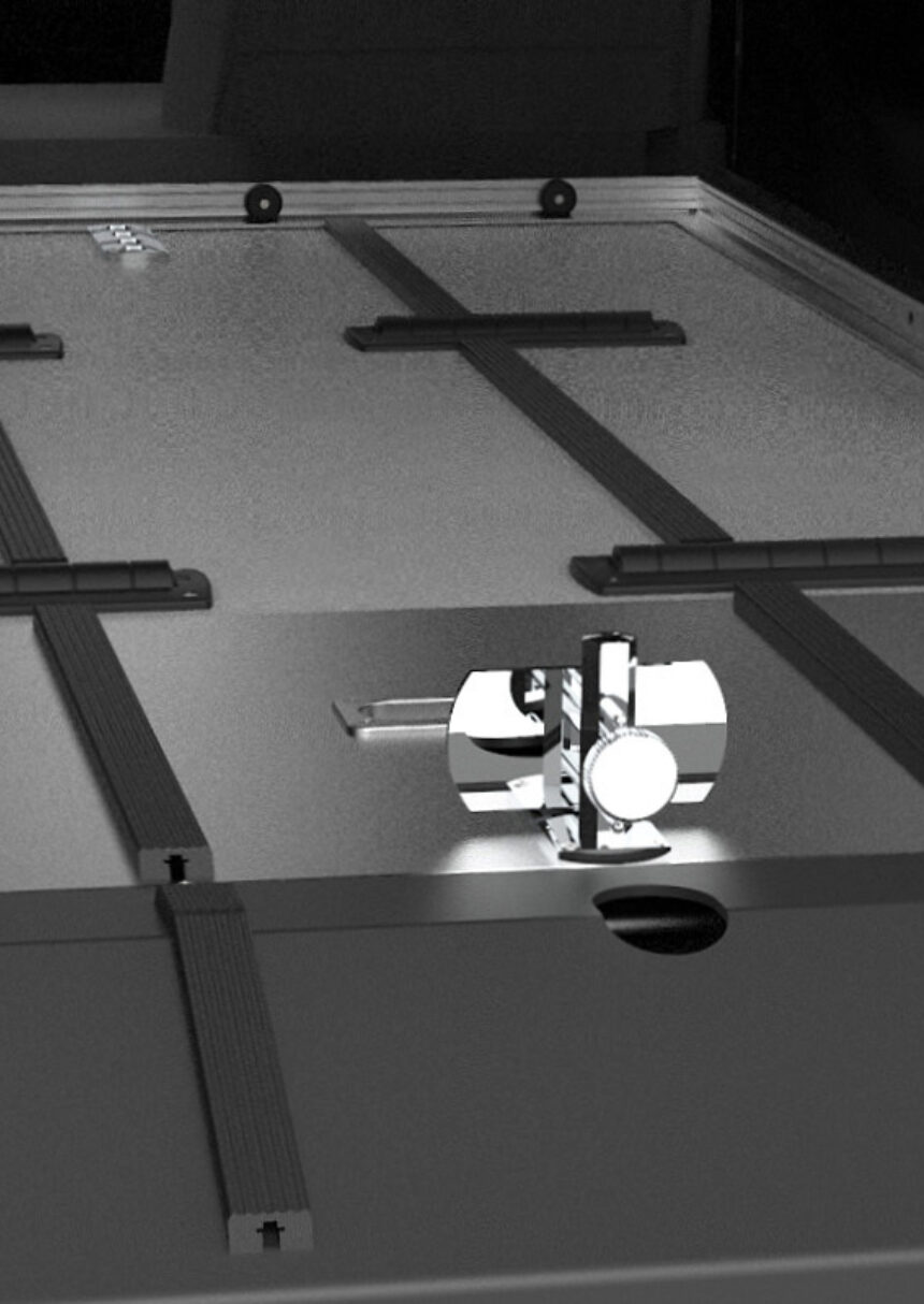 SS150XL Single Deck with glide strips, casket rollers, cot cups and bier pin system