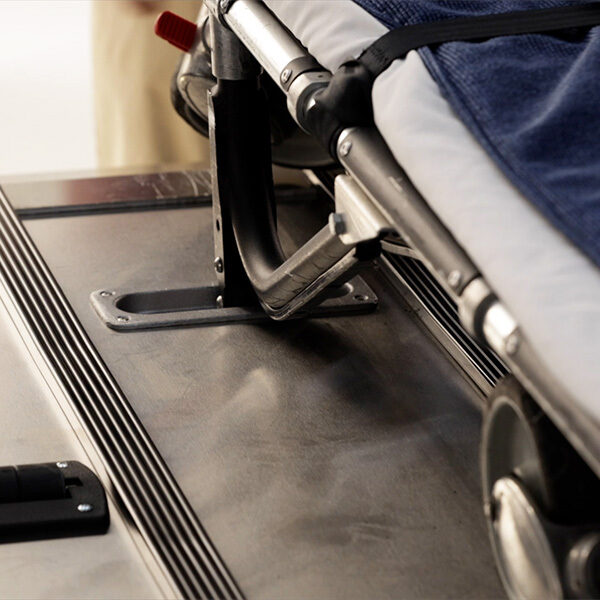 Cot secured using cot cup recessed in DD2000-XLC's deck