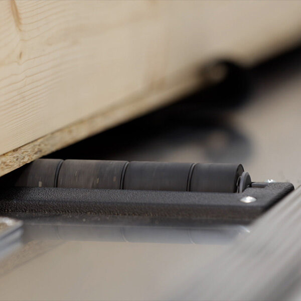 Air tray being loaded on the DD2000-XLC using the rollers