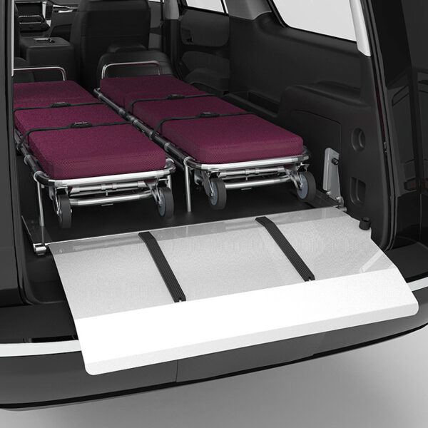 2 cots loaded in suburban using SR50 suburban ramp