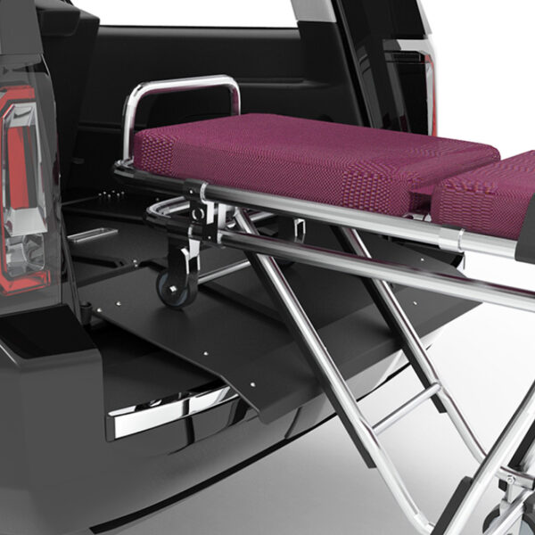 Loading a cot in suburban using SR75 suburban ramp