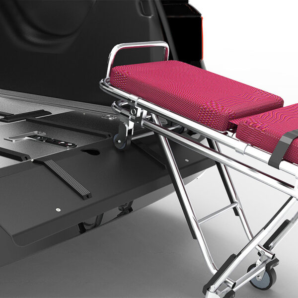 Loading cot on SS150XL using bumper ramp