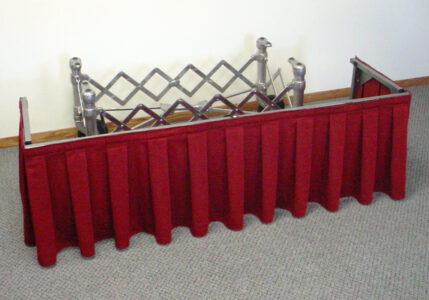 Red Casket Drape Stand