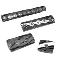 4 bier pin plates, 1 with 1 hole, 1 with 2 holes, 1 with 5 holes and 1 with 10 holes