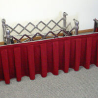 Red Casket Drape Stand