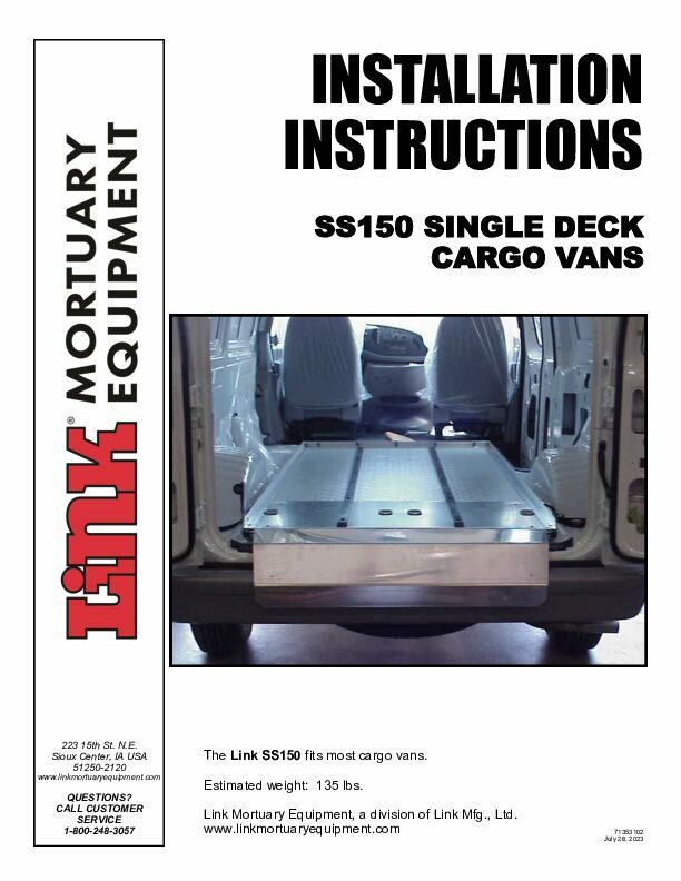 Single Deck - Cargo Van document image - page 1