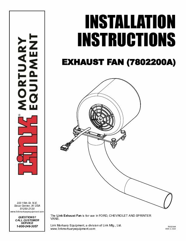 Exhaust Fan document image - page 1